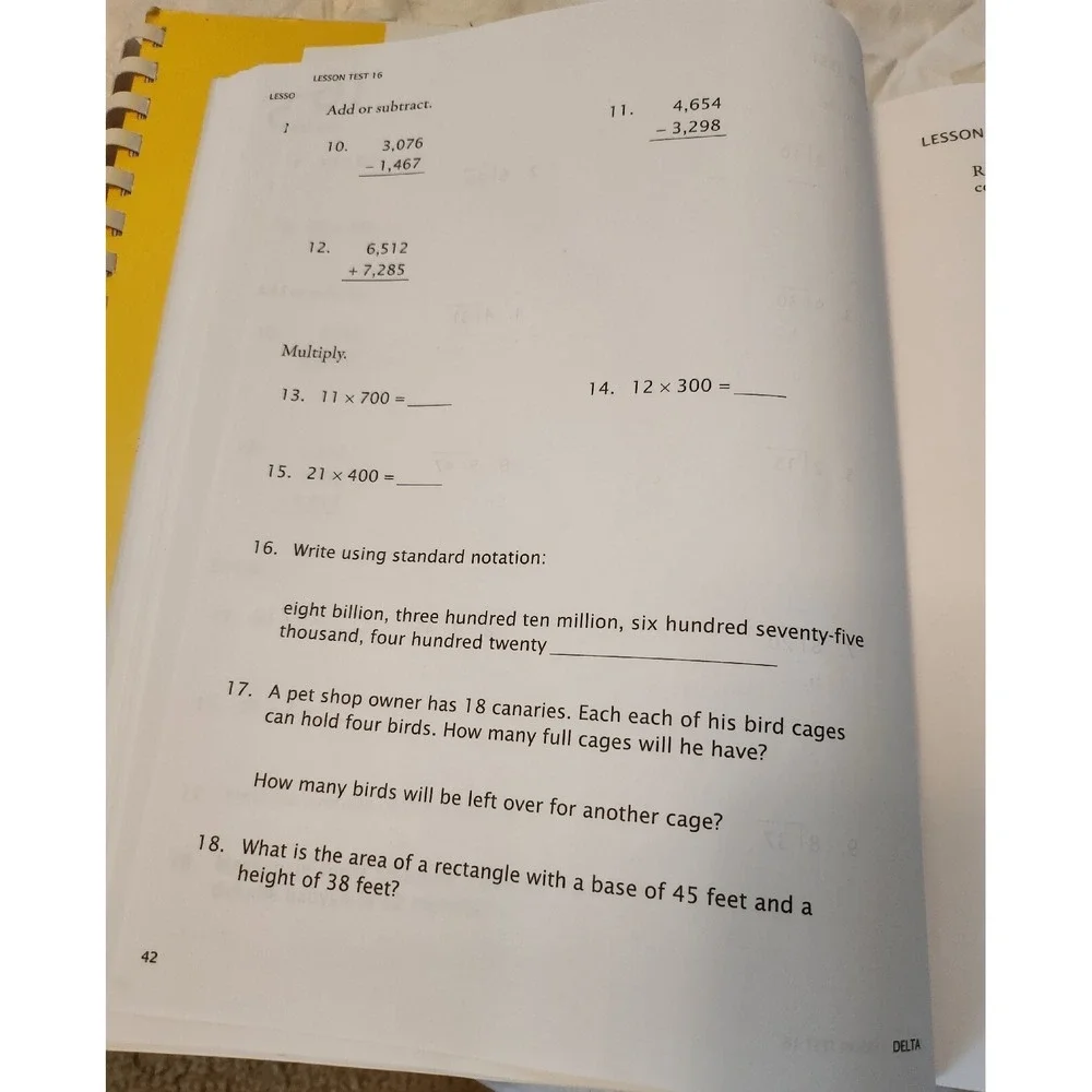 DELTA Teacher Manual‎ and Test Booklet - FOCUS: DIVISION By Steven Demme